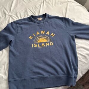 Faherty Blue Crewneck Kiawah Island Sweatshirt